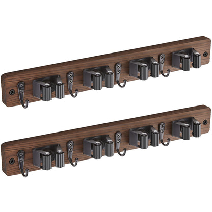 2 Pack Mop Broom Holder Wall Mount