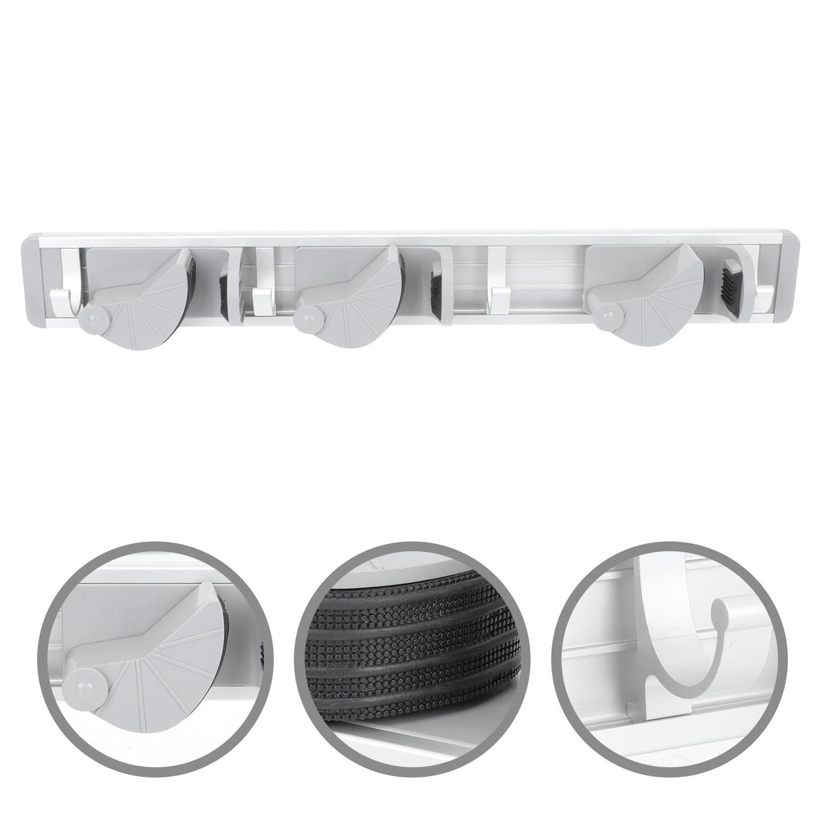 Space Aluminum Mop Hanging Hooks Rack
