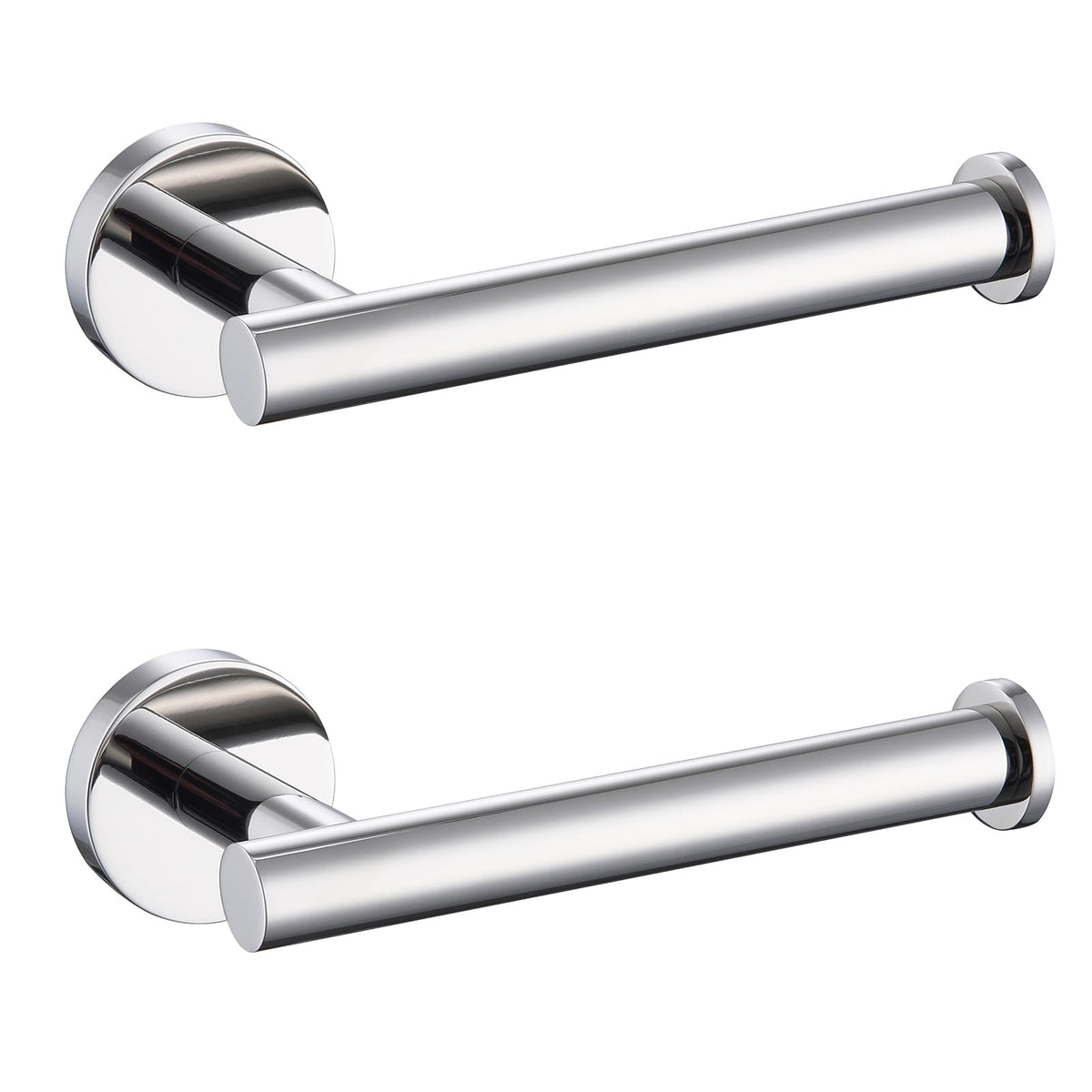 Toilet Paper Holder SUS304 Stainless Steel Round Size Polished Chrome 2 Pack (2 Count)