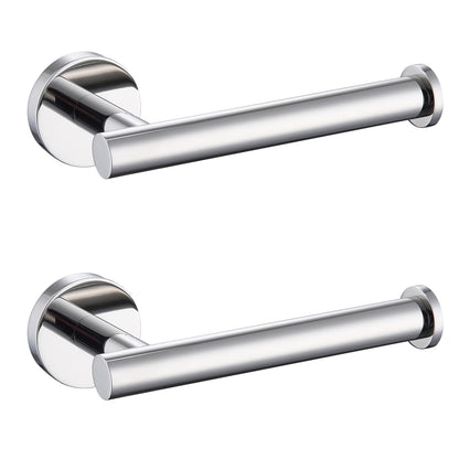Toilet Paper Holder SUS304 Stainless Steel Round Size Polished Chrome 2 Pack (2 Count)