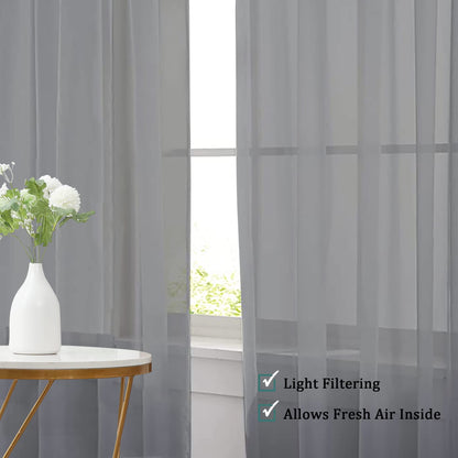120 Inch Long Sheer Curtains for Bedroom