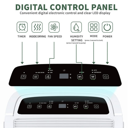 7 000 Sq.Ft Energy Star Dehumidifier with Pump and WIFI