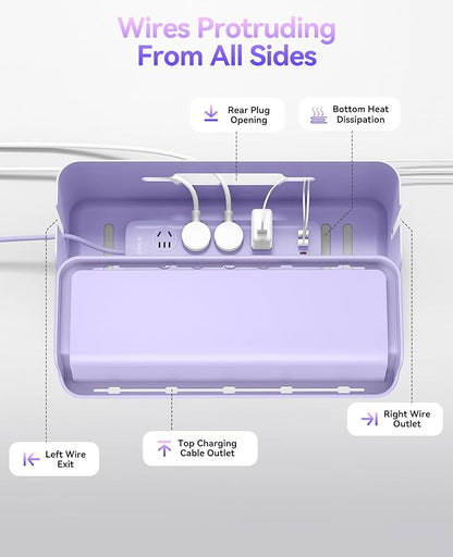 ORICO Cable Management Box, Cord Hider Box to Conceal Power Strips on Desk or Floor, Keeping Cords Tidy and Protected from Damage, Stylish Cable Organizers for Home, Office, School - PB03