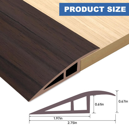 Vinyl Floor Transition Strip Self Adhesive Door Threshold Strip (6.6 Foot)