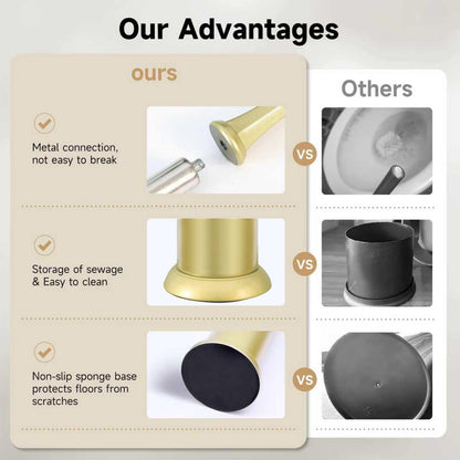 Gold Toilet Brush and Holder