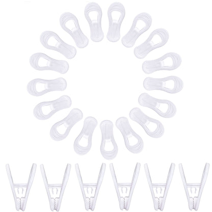 White Hanger Clips 60 Pack