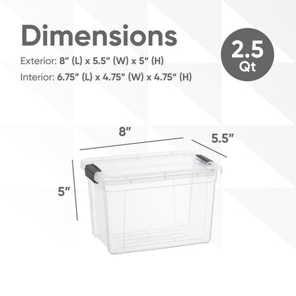 Mini Deep Storage Organizer Bin with Lid X