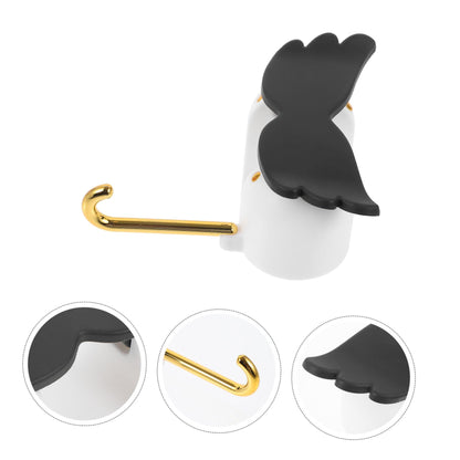 Self Adhesive Mop Holder with Cartoon Design Punch Wall Mount Broom Gripper Hook for Bathroom and Kitchen Easy Installation Versatile Organizer for Cleaning Tools