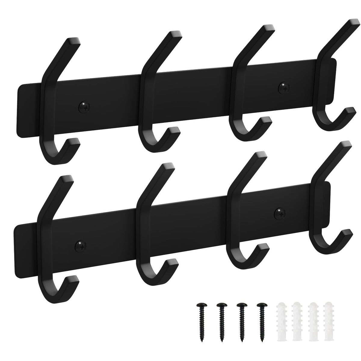 Wall Hooks Heavy Duty Aluminum Towel Hooks for Hanging Coat (2 Count)