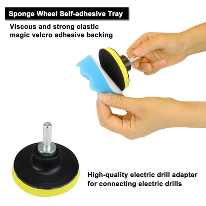 Car Polishing Buffing Kit 3Inch Drill Buffing Pad Buffing Pads (11 Count)