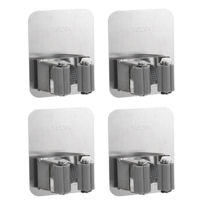 4pcs Mop Broom Holder Wall Mount