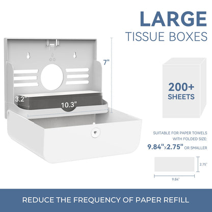 Paper Towel Dispenser Wall Mount (200 Count)