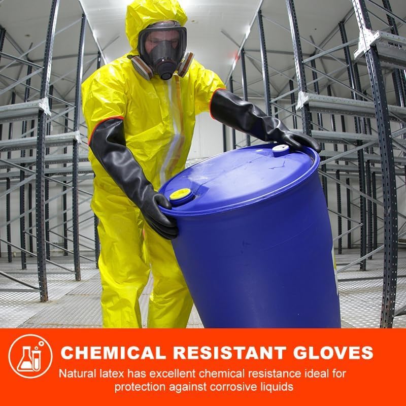 Heavy Latex Chemical Resistant Gloves
