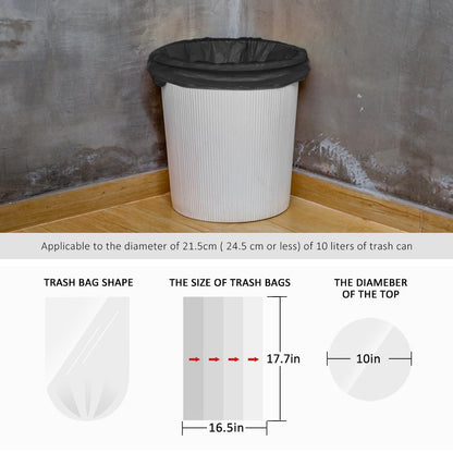 Small Black Trash Bags 2 Gallon 170 Counts Garbage Bags by Teivio