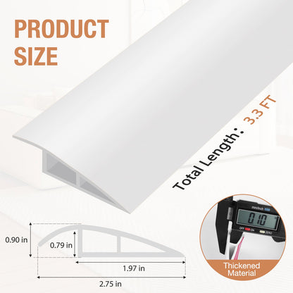 Floor Transition Strip Self Adhesive Vinyl Door Threshold Strip (3.3 Foot)