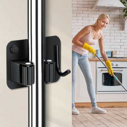 4 Pack Broom Holder with Heavy Duty Hooks (4 Count)