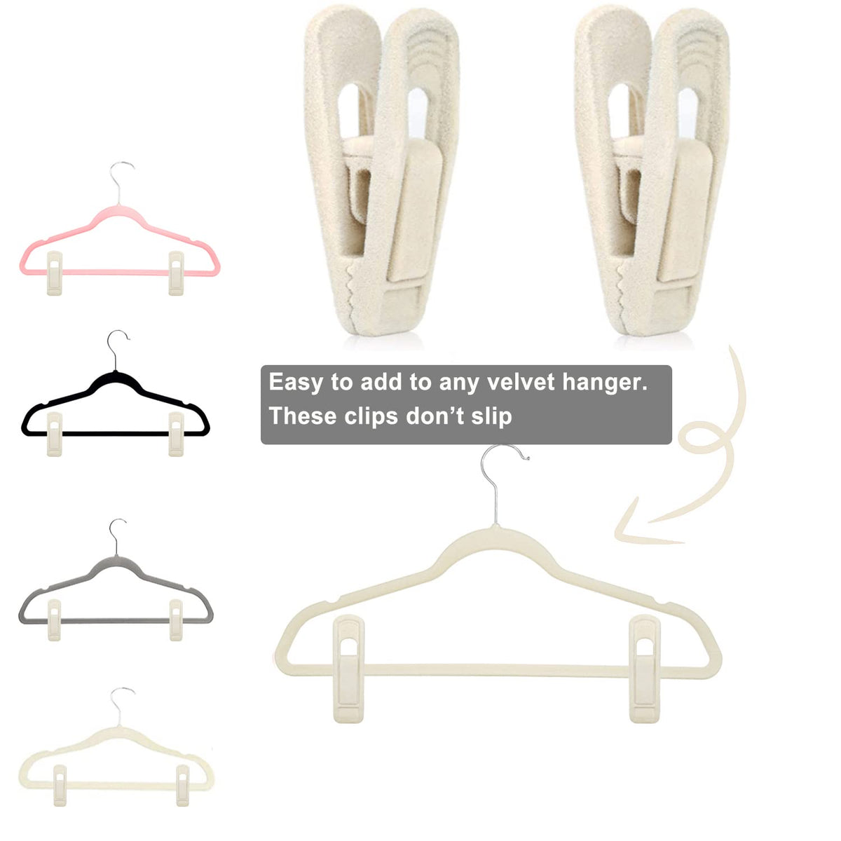 Velvet Hanger Clips (40 Count)