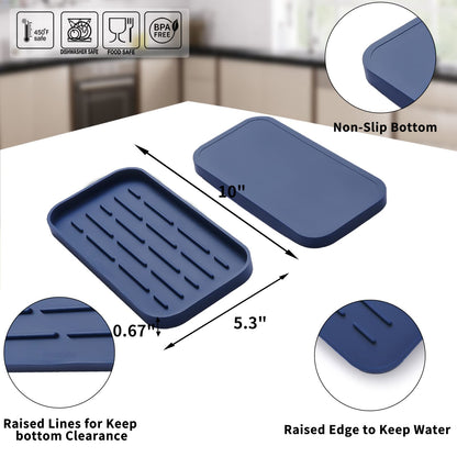 Silicone Kitchen Sink Organizer Tray for Multiple Usage