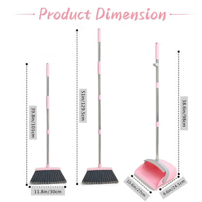 Broom and Dustpan Combo Set