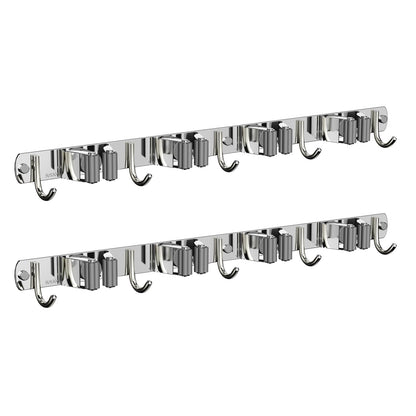 2 Pack Mop and Broom Holder Wall Mount (2 Count)