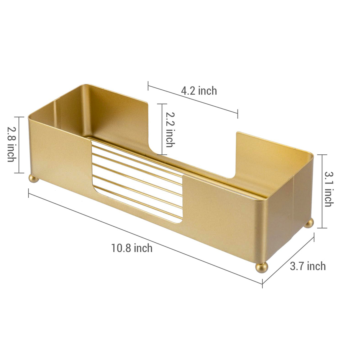Brass Tone Metal Hand Towel Holder Countertop Dispenser Set of 2 (2 Count)