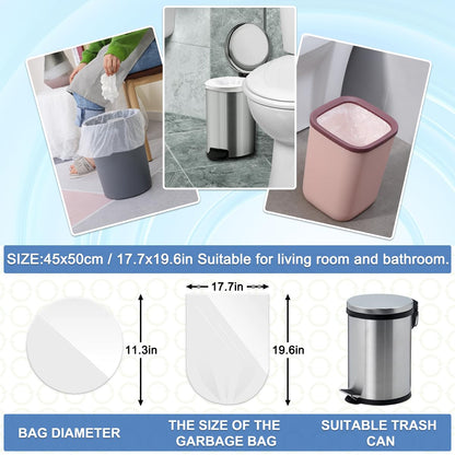 3 Gallon Small White Trash Bags for Bathroom (120 Count)