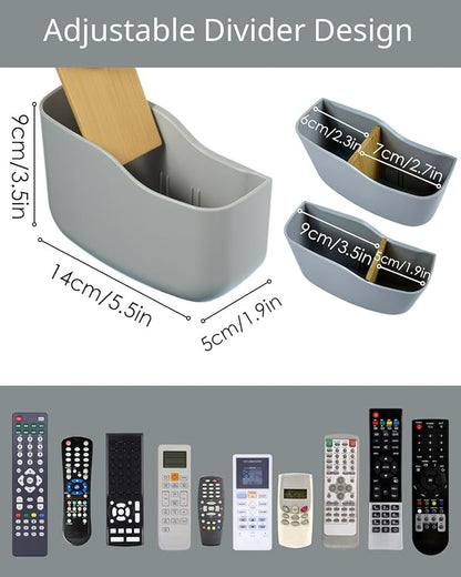 LINFIDITE 2 Pack TV Remote Holder Wall Mount Remote Control Holder for Bed Universal Bedside Wall Remote Holder Caddy Organizer Hole-Free Remote Control Holder (For 2 Or 3 Remote Controls–Gray