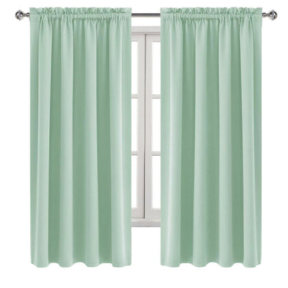 Blackout Curtains for Bedroom Living Room 52 x 63 Inch Long 2 Panels (2 Count)