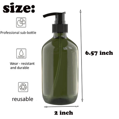 2 PCS 10 OZ Pump Bottle Plastic Pump Lotion Dispenser Empty Bottles (2 Count)