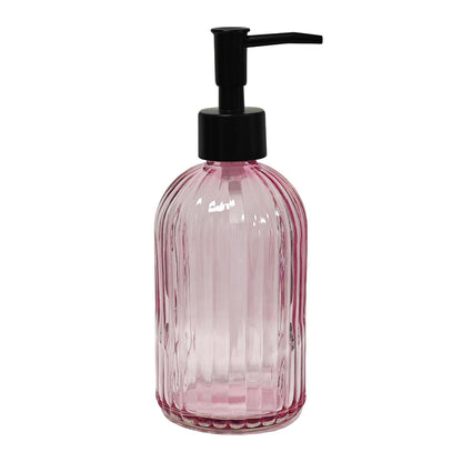 Black Pump Glass Soap Dispenser