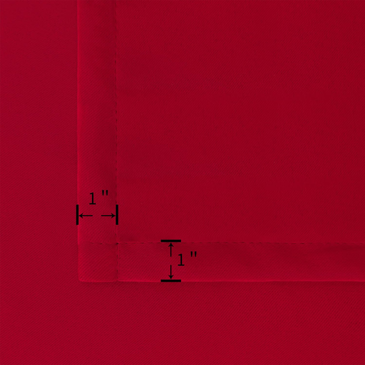 Red Blackout Kitchen Curtains 45 Inches Length (2 Count)