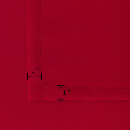 Red Blackout Kitchen Curtains 45 Inches Length (2 Count)