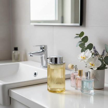 Foaming Soap Dispenser Bathroom Amber Glass Foam Hand Soap Dispenser