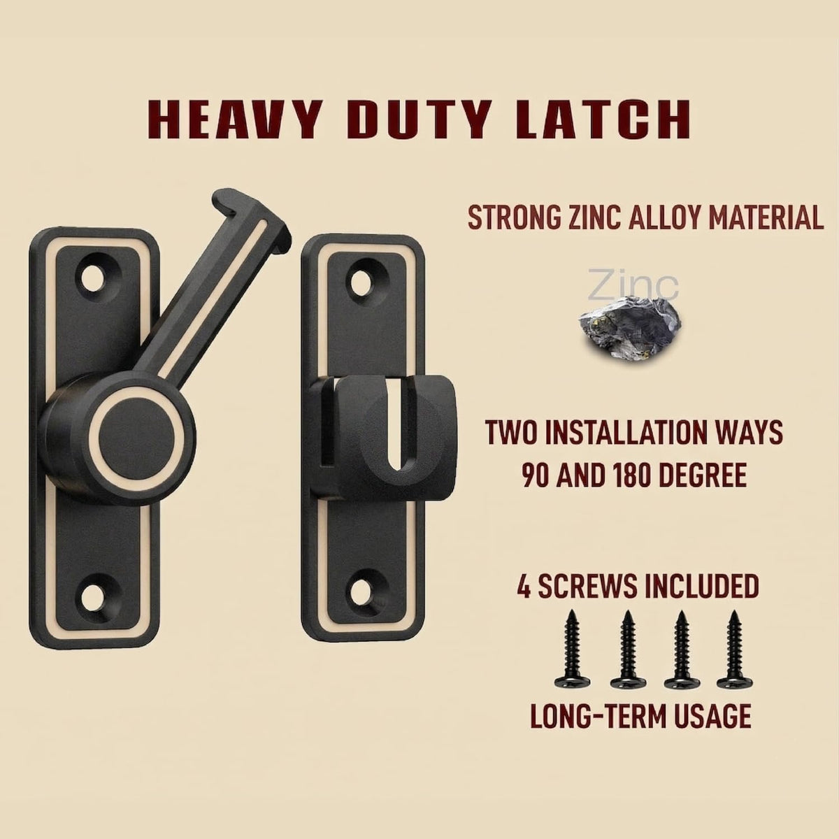 Barn Door Privacy Latch