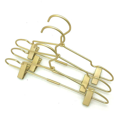 12.5" Gold Metal Baby Clothes Clips Hanger Children Kids Coat Hanger Display and Storage 10Pack (10 Count)