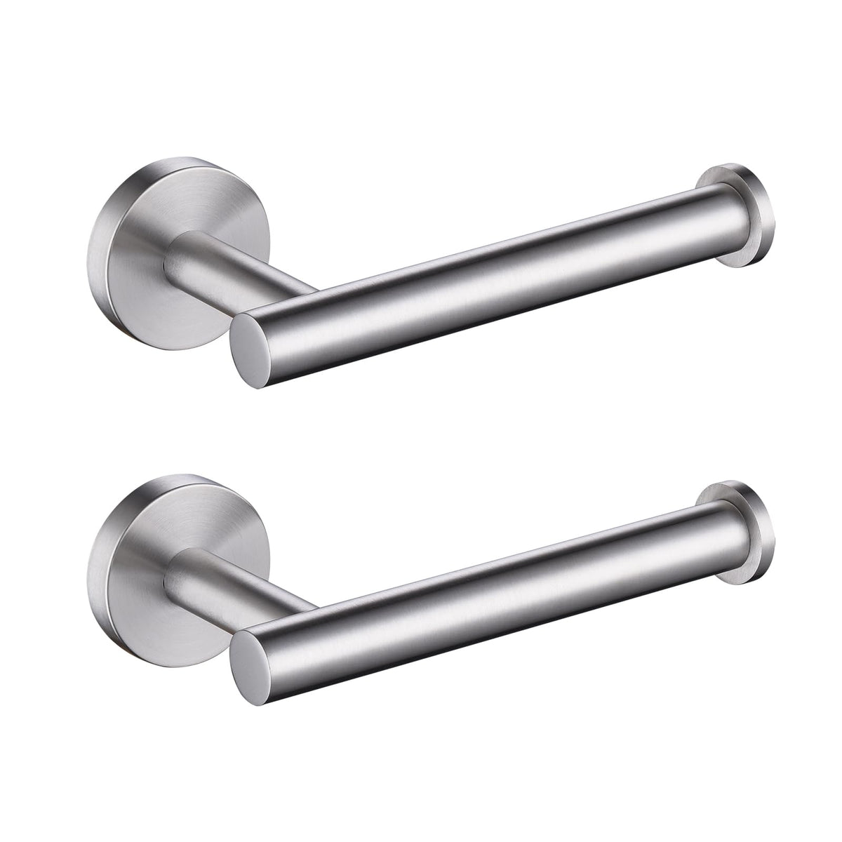 Toilet Paper Holder SUS304 Stainless Steel Round Size Brushed Nickel 2 Pack (2 Count)