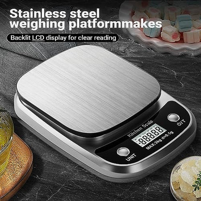 GRAM PRES Food Kitchen Scale Digital Weight Grams and Oz 3kg/0.1g