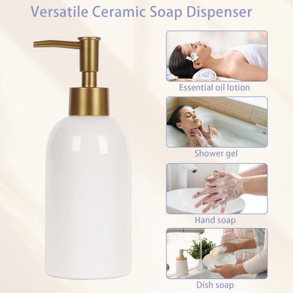 14OZ Hand and Dish Soap Dispenser Set for Bathroom & Kitchen