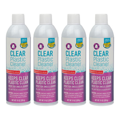 91014 4PK Clear Plastic Cleaner (76 Ounce)