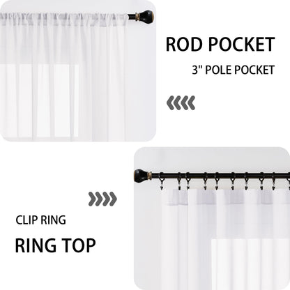 Sheer Door Curtain Closet Linen Textured Curtains Sheer Doorway Light Filtering Voile Patio Glass Doors Rod Pocket Curtain French Door