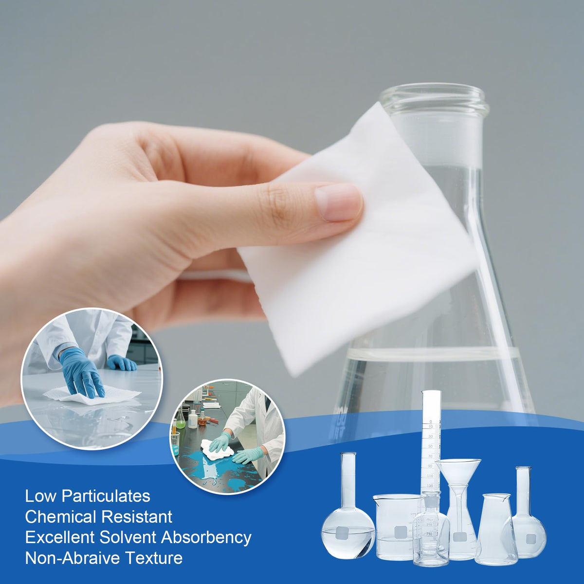 Cleanroom Wipes 9"x9" (300 Count)
