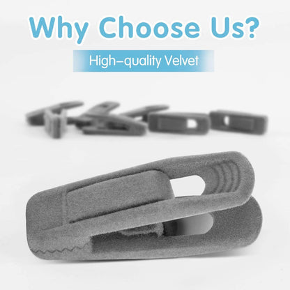 Grey Hanger Clips for Velvet Hangers (40 Count)