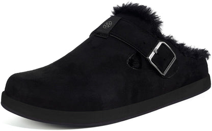 Fur Lined Clogs for Women Men Winter Slippers
