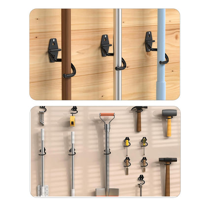 2 Pack Broom Holder Wall Mount Heavy Duty Mop Hanger with Screws Anchors Stand (2 Count)