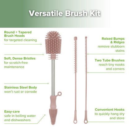 Silicone Cleaning Brush Kit