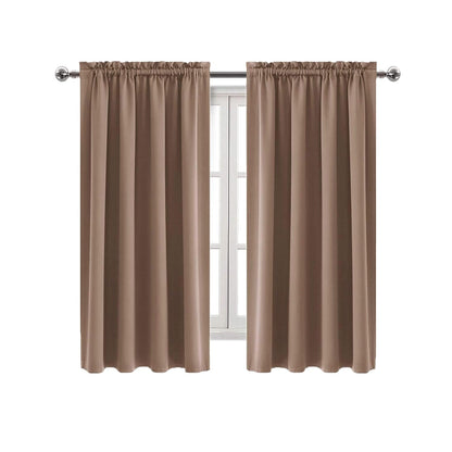 Blackout Curtains for Bedroom Living Room 42 x 63 Inch Long Khaki
