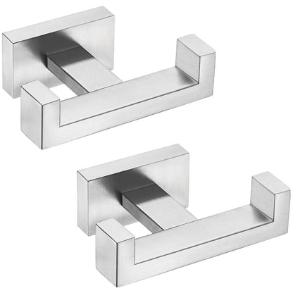 Bathroom Double Hook Brushed Nickel (2 Count)
