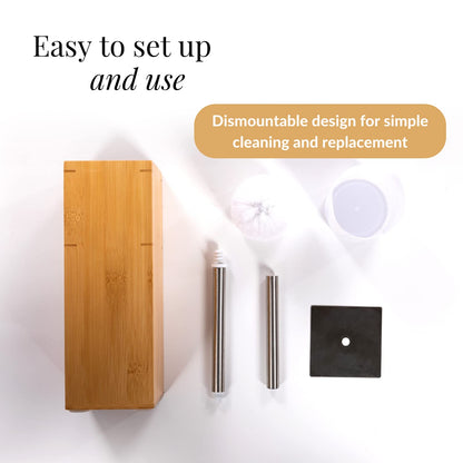 Bamboo Toilet Bowl Cleaner with Holder for All Toilet Types