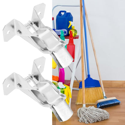 10Pcs Mop and Broom Holder Wall Mounted Organizer with Grippers for Home Storage Kitchen Bathroom Garage Space Saving