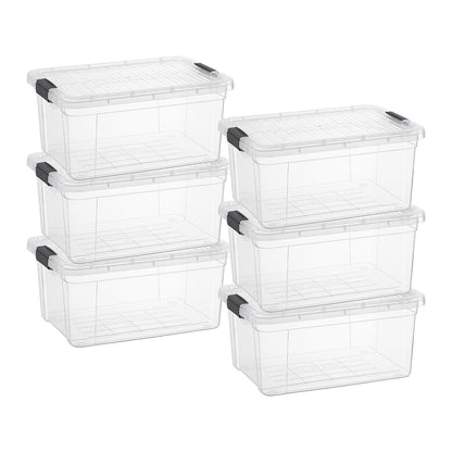 Storage Bins with Lids (6 Count)